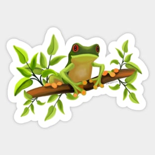 Cute Tree Frog Sticker